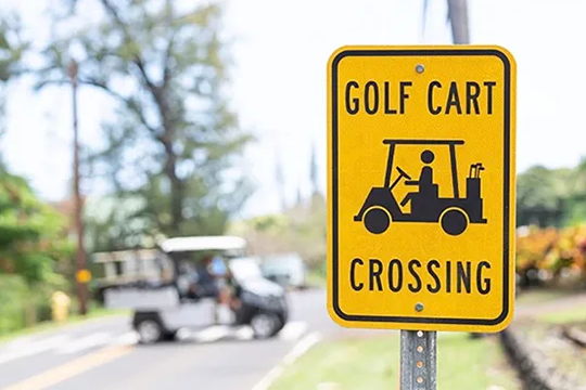 golf cart safety tips Sullivan's Island